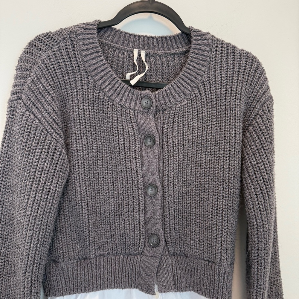 Anthropologie twofer cardigan shirt size XS - Picture 7 of 9